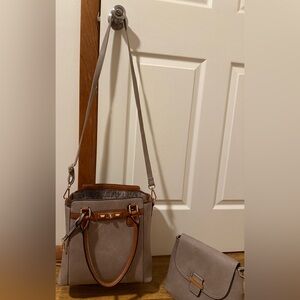 Elegant Gray and Brown Women's Bag